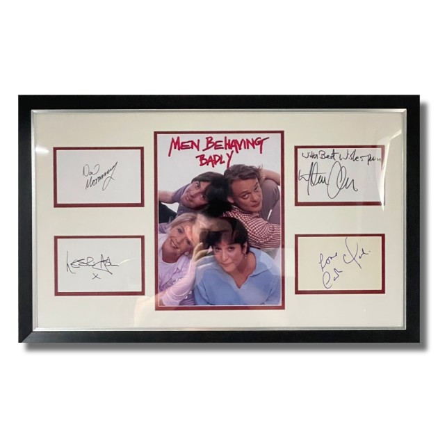 Men Behaving Badly Cast Signed Display