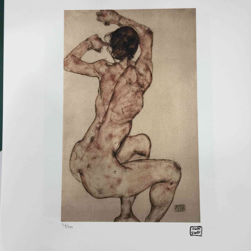 Offset lithography by Egon Schiele (after)