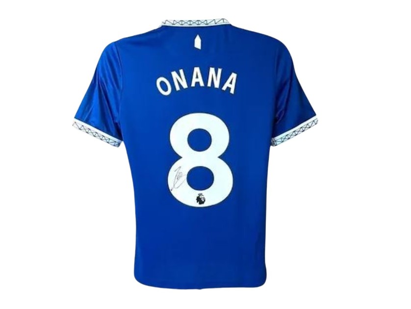 Maglia ufficiale dell'Everton 2023/24 firmata da Amadou Onana