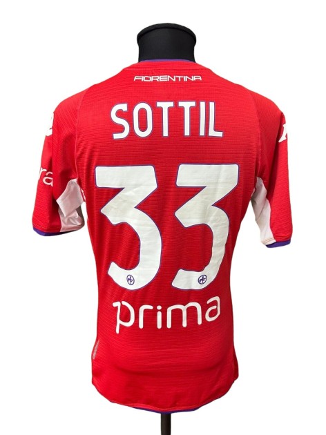 Sottil's Fiorentina Issued Shirt, 2021/22 - Genuino Patch
