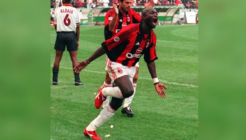 Weah's Milan Worn and Signed Shirt, 1998/99