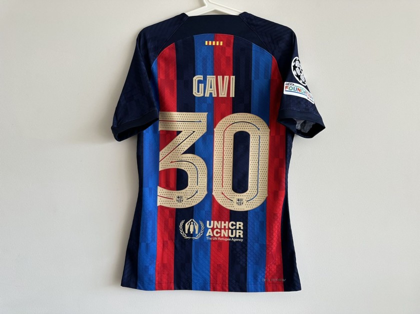 Maglia gara FC Barcelona 2022/23 Gavi, Champions League