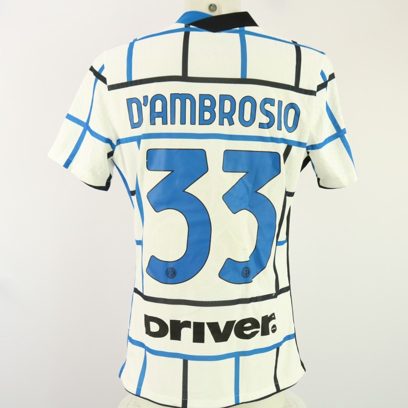 D'Ambrosio Inter match shirt, 2020/21