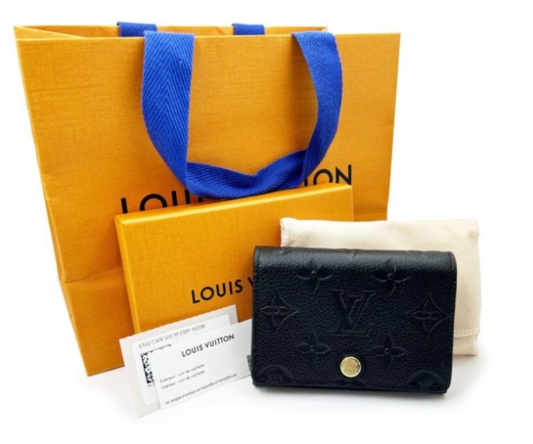 Louis Vuitton Black Monogram Empreinte Leather Card Holder