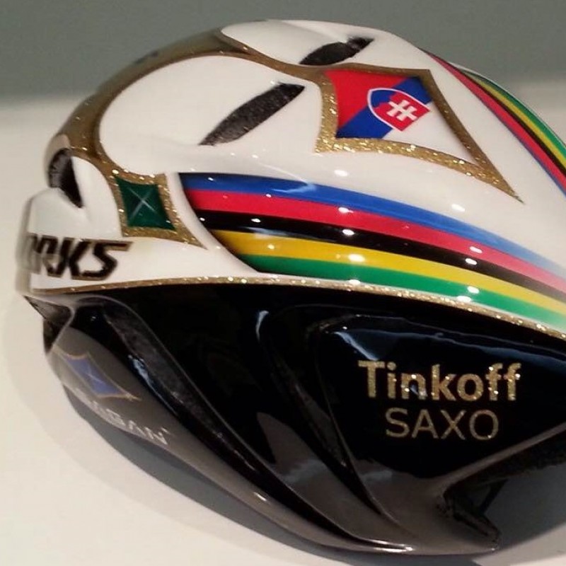 Esclusivo casco di Peter Sagan personalizzato e autografato