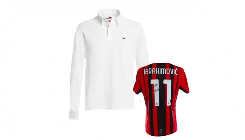Harmont & Blaine Polo Shirt + Signed AC Milan Shirt by Zlatan Ibrahimovic