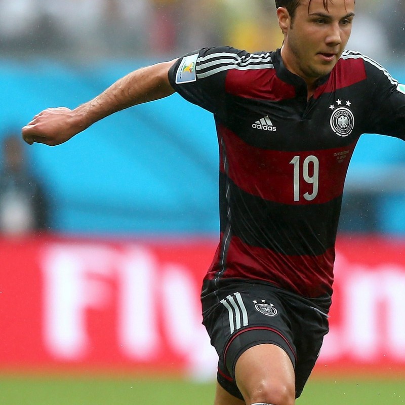 Gotze worn shirt, Brazil-Germany, 7/8/14, World Cup 2014 Semifinal