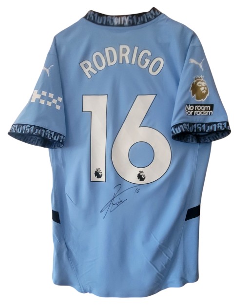 Rodrigo's Manchester City vs Arsenal Signed Match-Issued Shirt, 2024