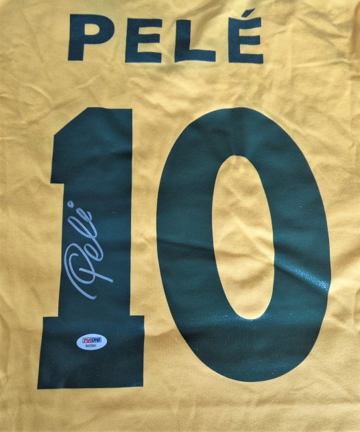 Pele Official Brazil Signed Shirt - CharityStars