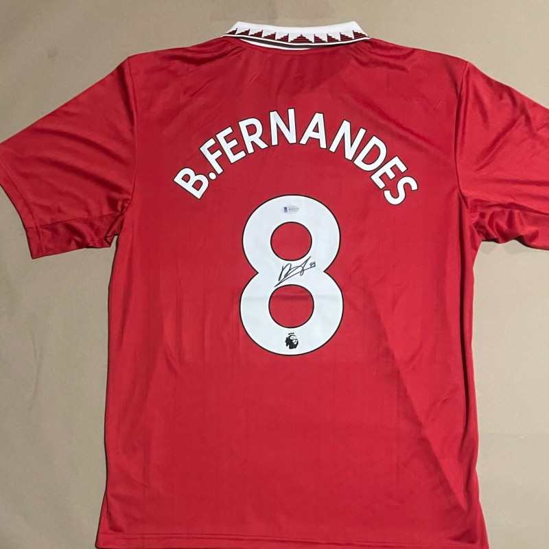 Bruno Fernandes' Manchester United Signed Replica Shirt