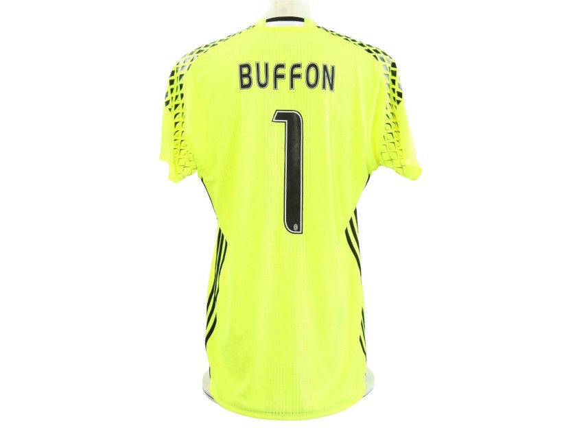 R - Buffon's Juventus Match-Issued Shirt, UCL 2016/17