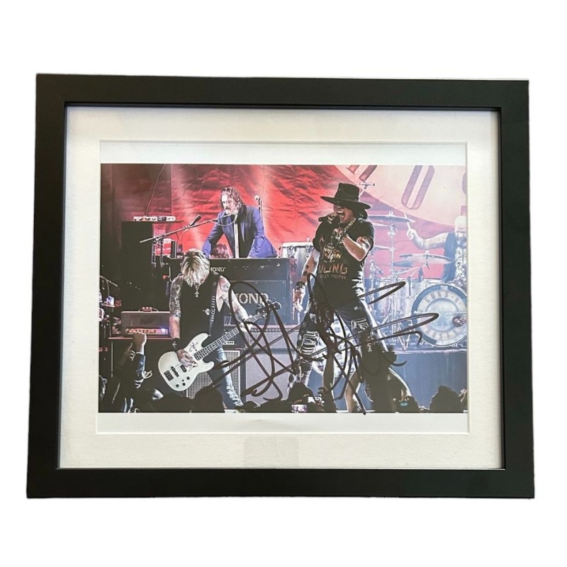 Frank Ferrer of Guns N' Roses Signed and Framed Photograph
