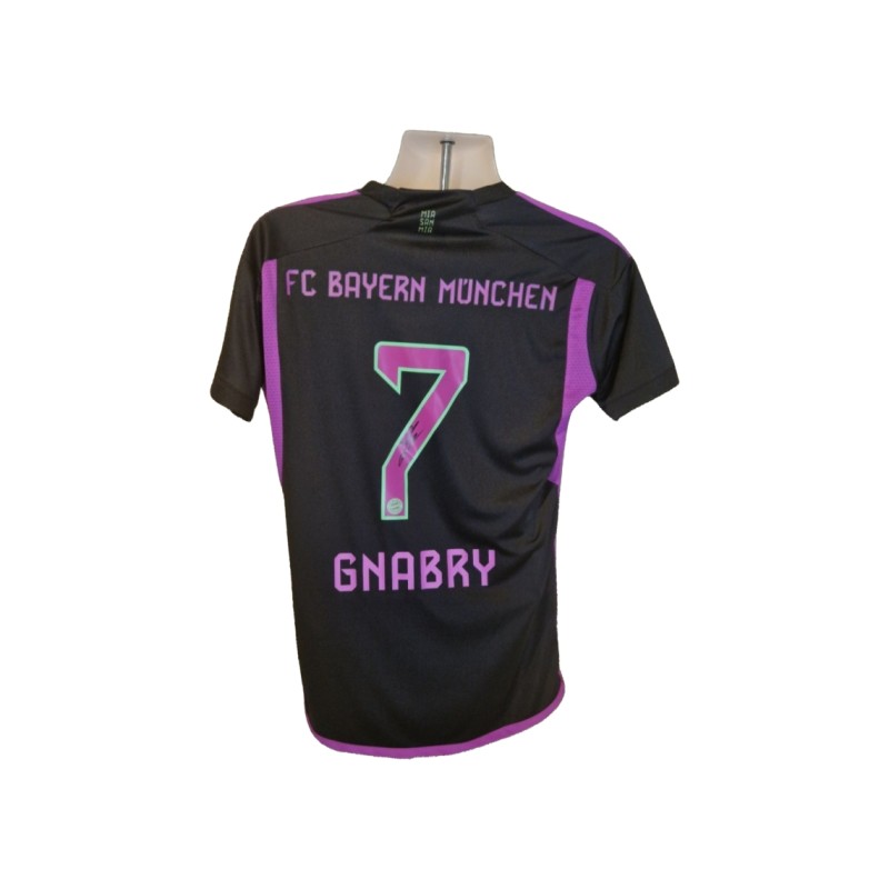 Serge Gnabry firmato FC Bayern Monaco 2023-24 Maglia da calcio in trasferta