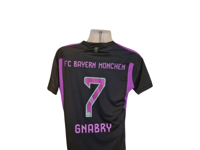 Serge Gnabry firmato FC Bayern Monaco 2023-24 Maglia da calcio in trasferta