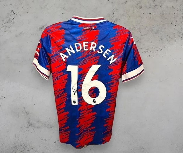 Joachim Andersen's Crystal Palace 2022/23 Signed and Framed Shirt