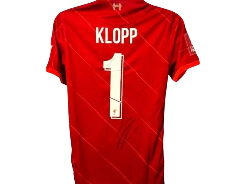 Maglia ufficiale Jürgen Klopp FA Cup Final Liverpool, 2021/22 - Autografata