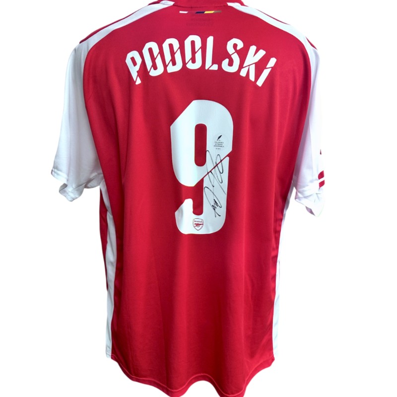 Maglia Ufficiale Podolski Arsenal, UCL 2014/15  - Autografata