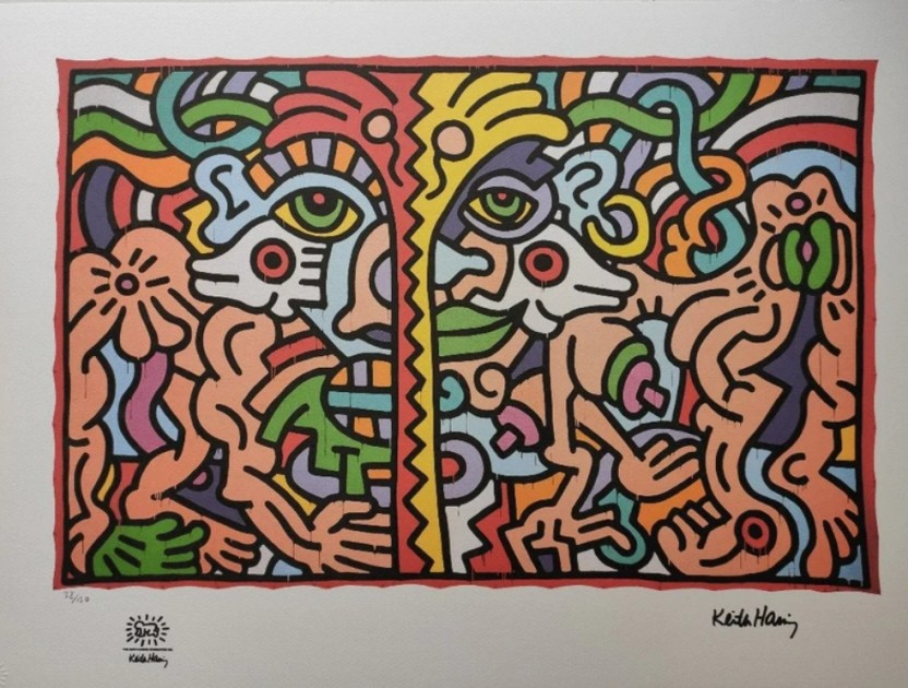Untitled Lithograph Signed by Keith Haring