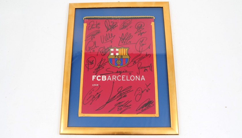 Barcelona FC 2011/2012 Pennant Signed by the Players