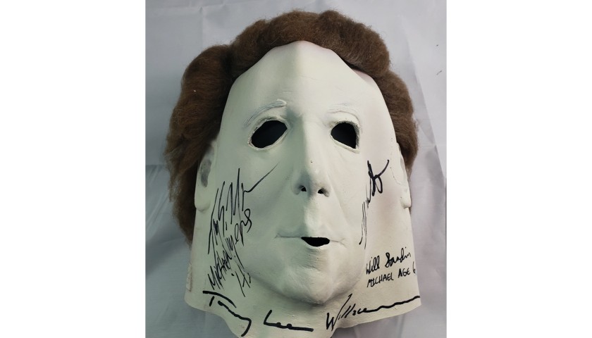 Michael Myers “Halloween” Mask Hand Signed by the 4 Actors who Played Him