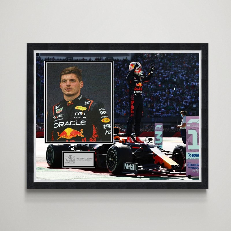 Max Verstappen, Campione del Mondo di Formula 1, Display autografato