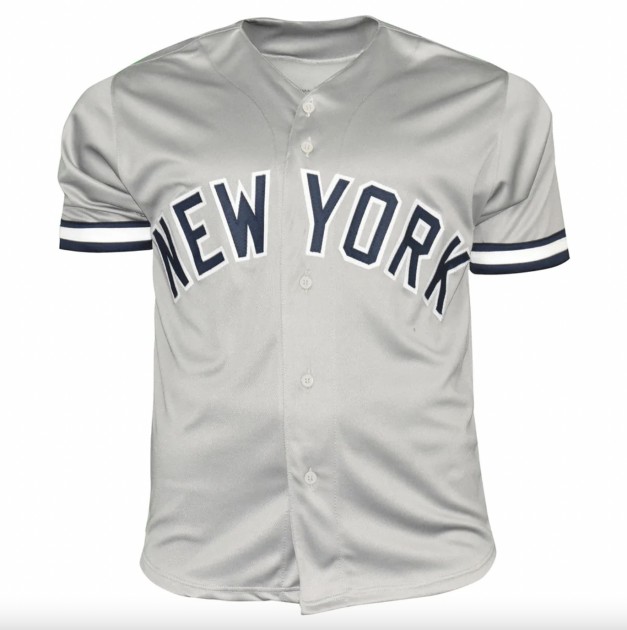New York Yankees Gray Road Jersey by Majestic