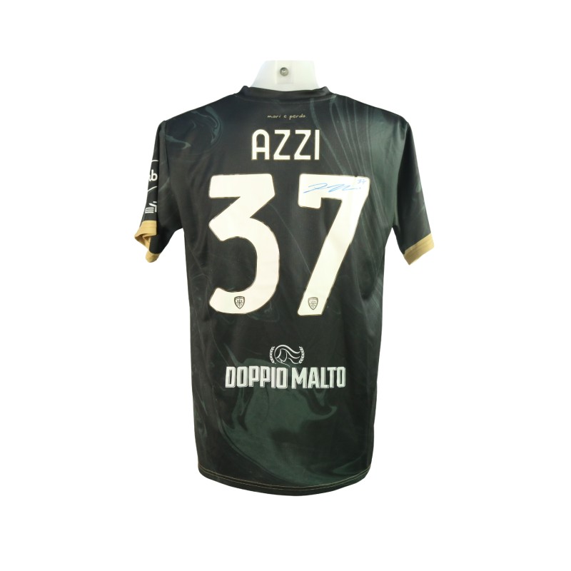 Maglia Azzi Unwashed, Cagliari vs Napoli 2024 - Autografata