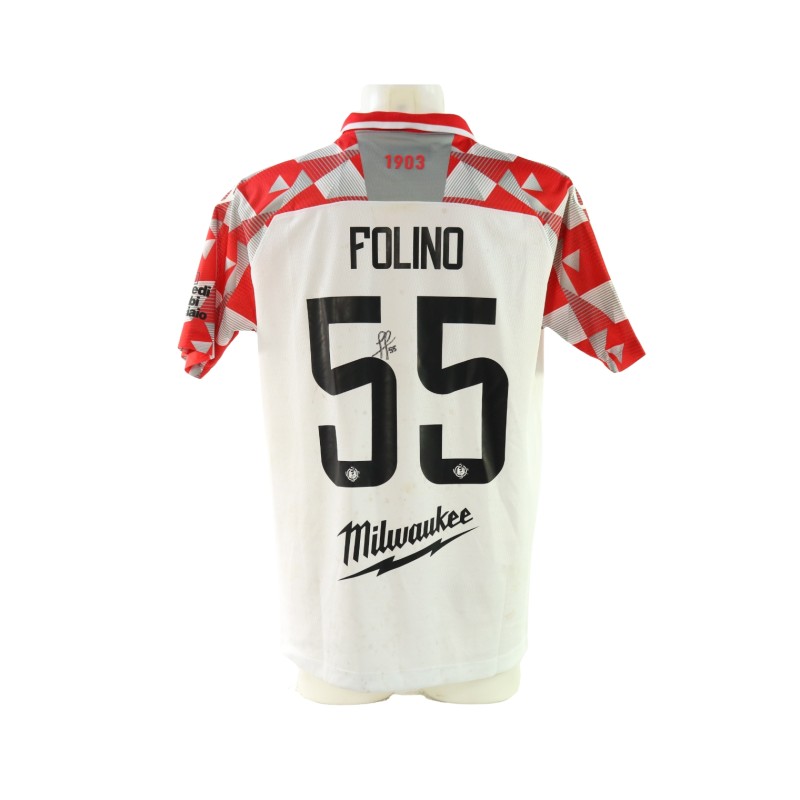 Folino's Carrarese vs Cremonese Signed Unwashed Shirt, 2025