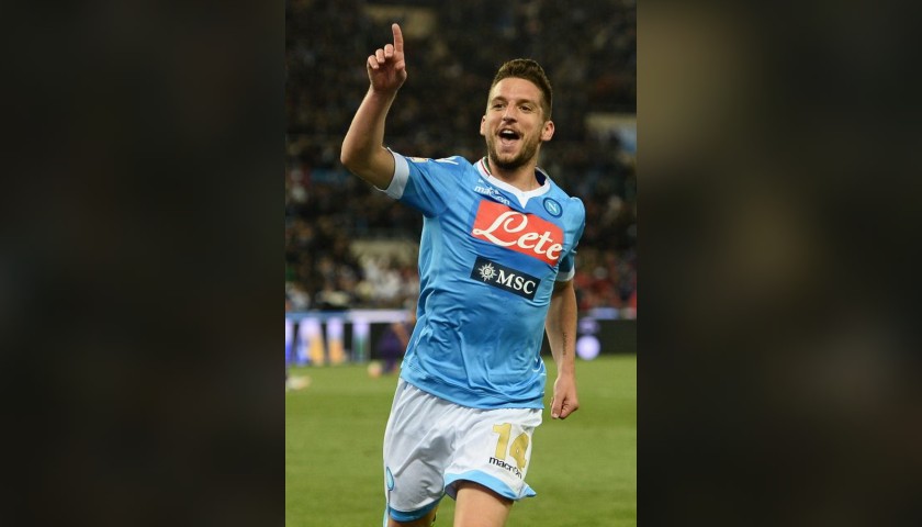 Mertens' Napoli Match-Issued Signed Shirt, Coppa Italia 2014 