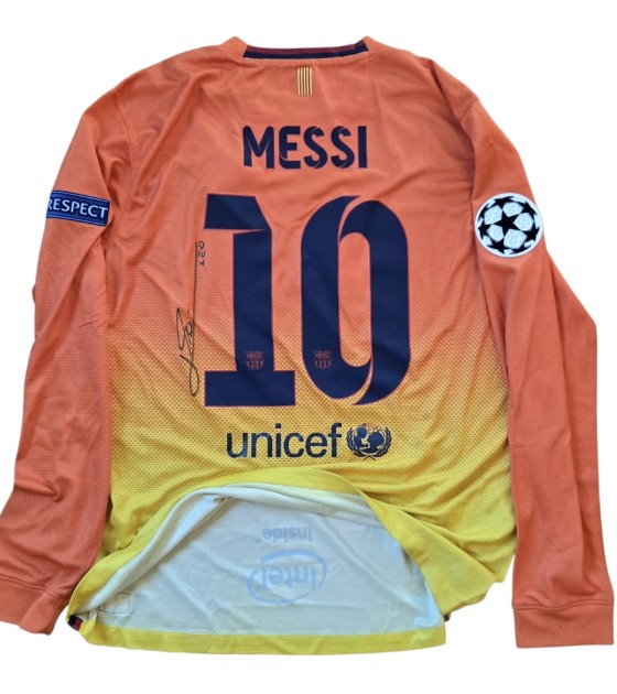 Messi's Barcelona Signed Match-Issued Shirt, UCL 2012/13