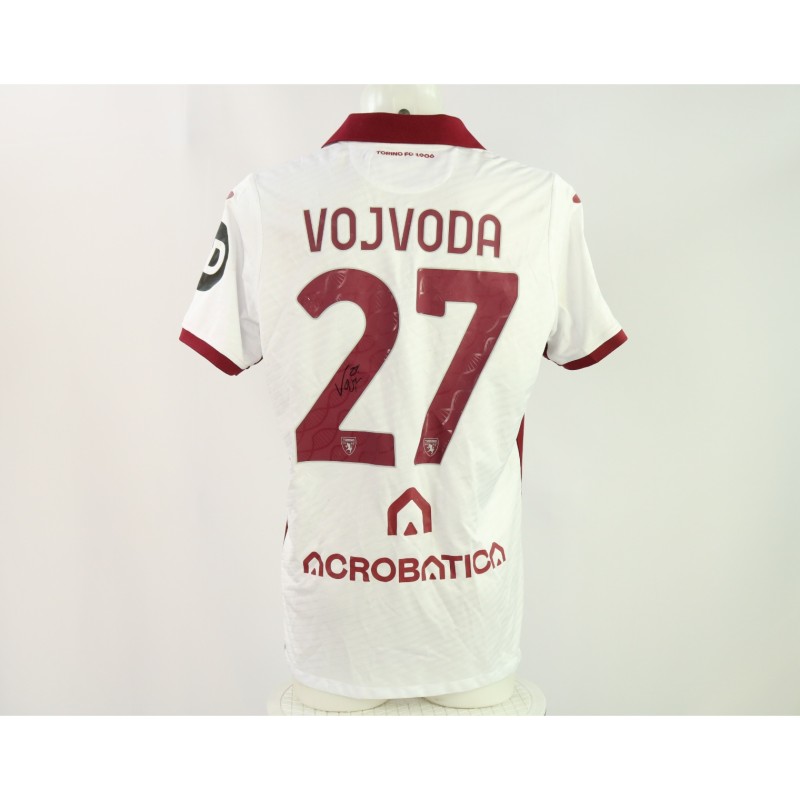 Vojvoda's Signed Unwashed Shirt, Cagliari vs Torino 2024