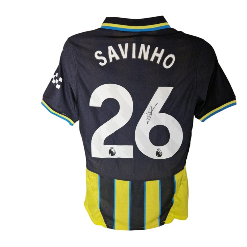 Savinho's Manchester City 2024/25 Signed Replica Away Shirt