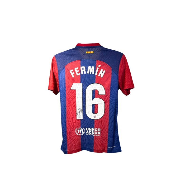 Fermín López's FC Barcelona Signed Replica Shirt