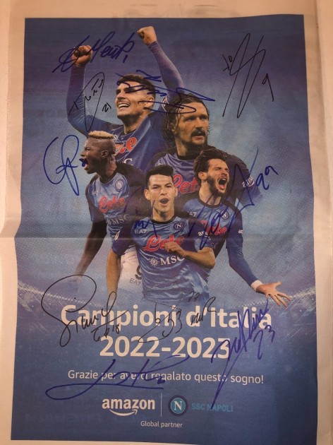 Official Napoli Poster, 2022/23 - Signed by the Squad