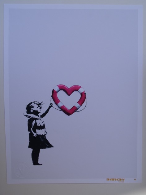 Banksy x Post Modern Vandal "Girl With Heart Shaped Float"  
