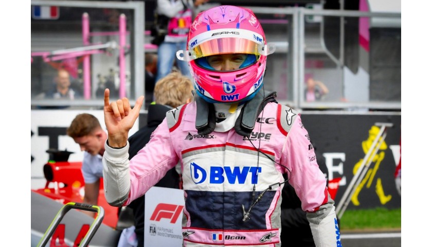 Force India Mini Helmet 2018 -  Signed by Esteban Ocon