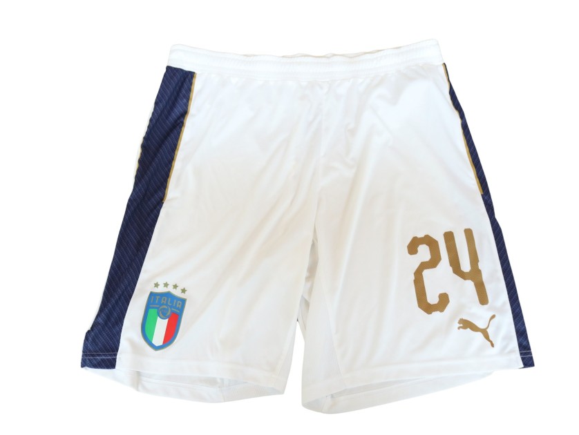 Italy U19 Match-Issued Shorts, 2019