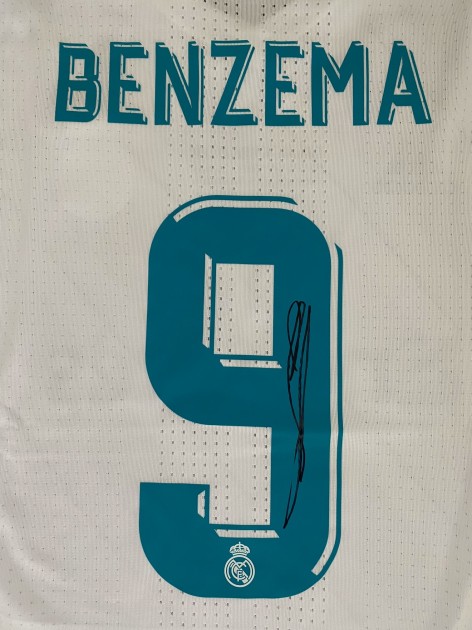 Benzema's Official Real Madrid Signed Shirt, 2017/18 - CharityStars