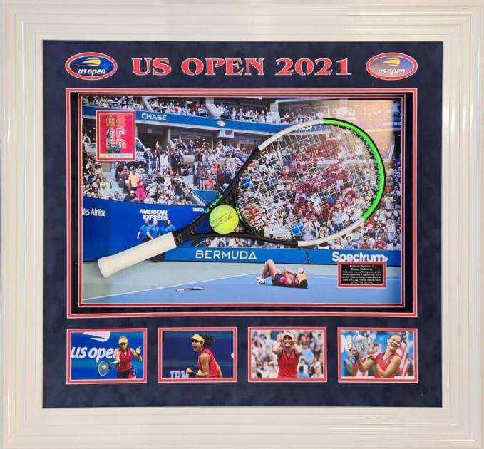 Emma Raducanu US Open 2021 Signed Tennis Ball Display