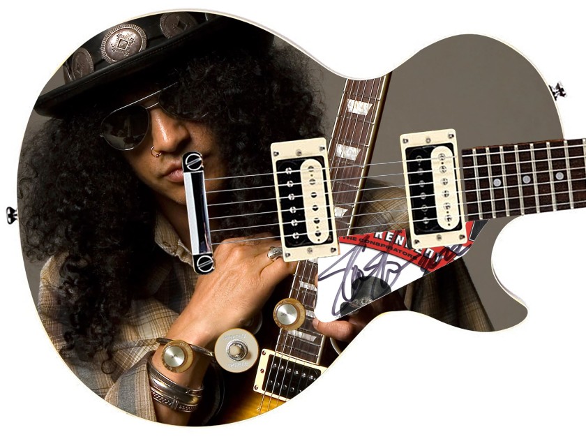 Slash of Guns N'Roses Signed His Model Epiphone AFD Guitar
