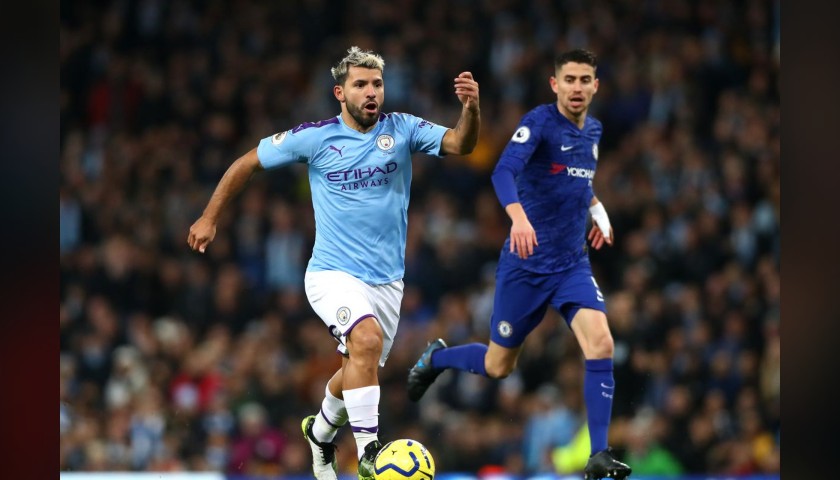 Aguero's Signed Match Shirt, Man City-Chelsea 2019