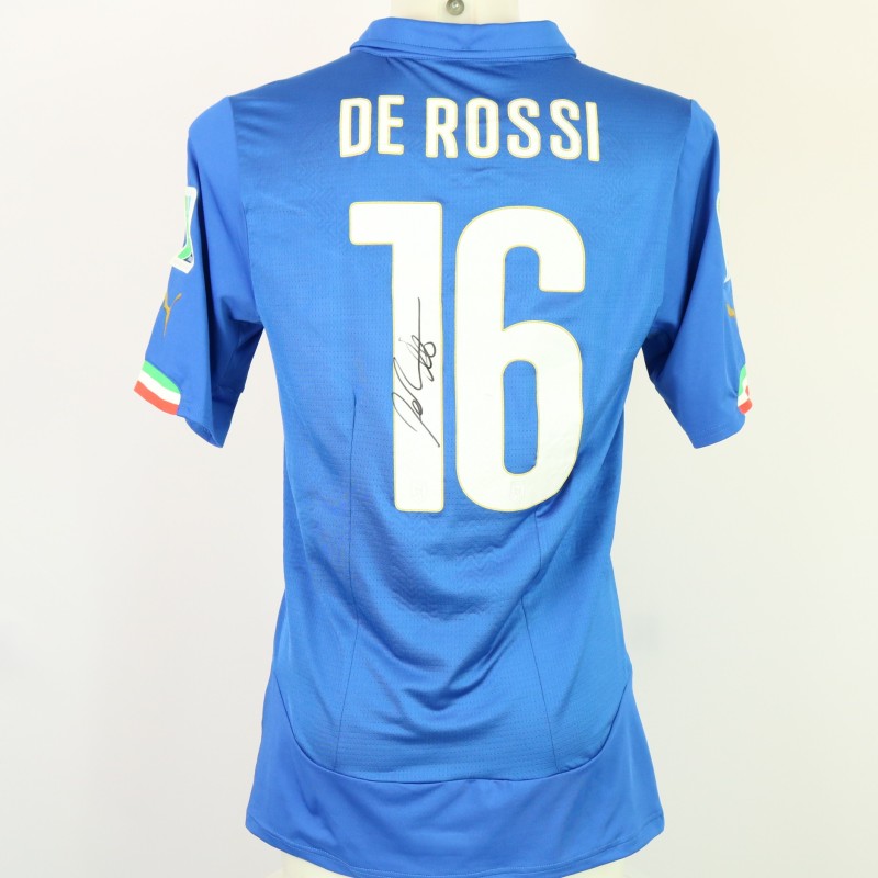 De Rossi's Italy Signed Match Shirt, 2014 