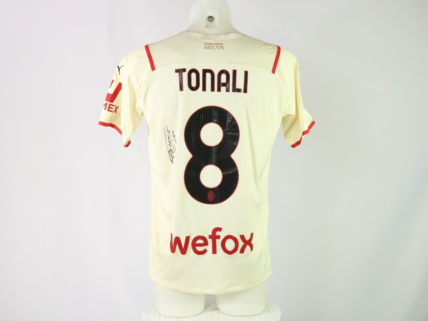 Tonali's Signed Match-Worn Shirt Torino vs Milan 2022