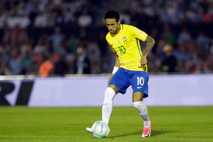 Neymar's Brazil Match Shirt, World Cup Qualifiers 2022 - CharityStars