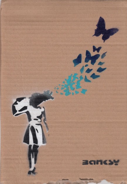 Butterfly Suicide Girl by Banksy - Dismaland Souvenir