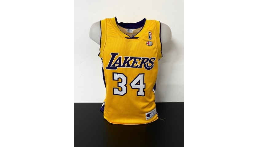 Shaquille O'Neal Los Angeles Lakers Signed Yellow Custom Jersey Signed on #4