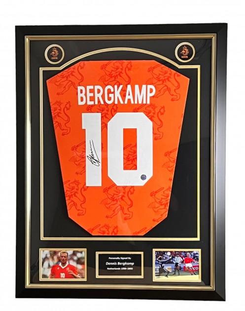 Dennis Bergkamp's Holland 1994 Signed and Framed Shirt