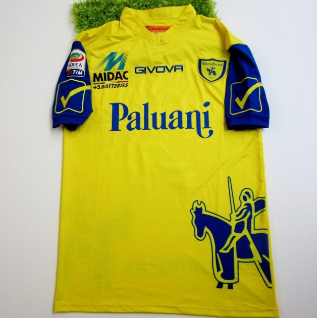 Bernardini match issued/worn shirt, Chievo Verona, Serie A 2013/2014 - signed