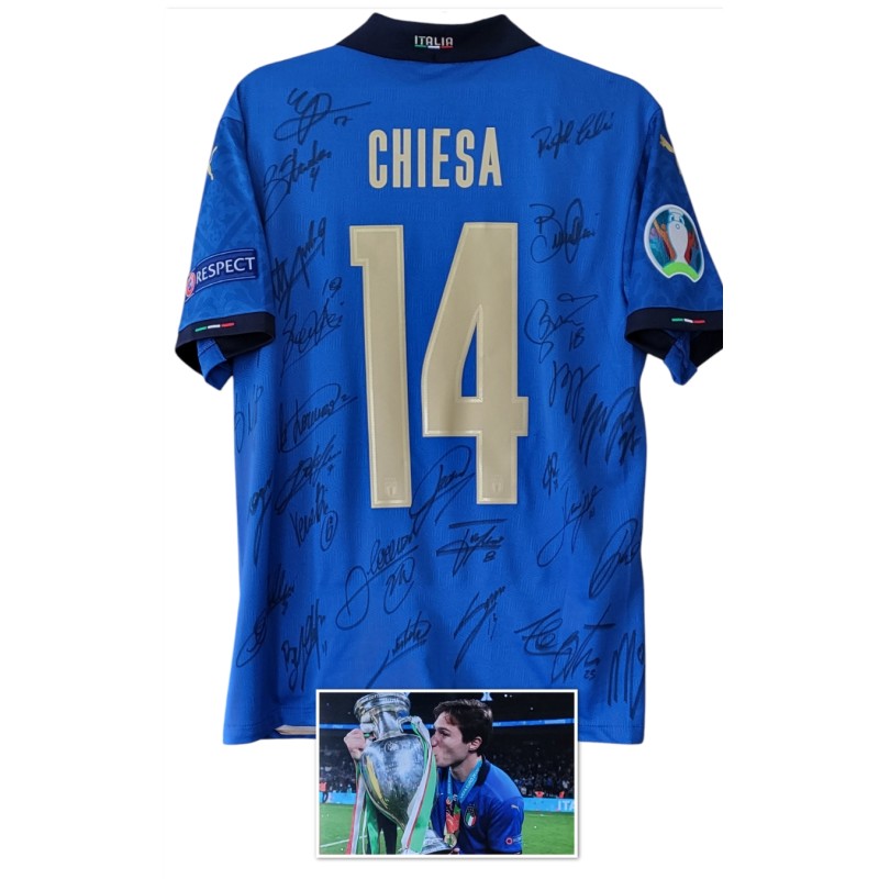 Maglia Gara Chiesa Italia vs Inghilterra, Finale EURO 2020 - Autografata dalla Rosa