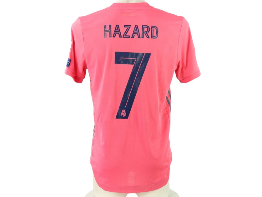 Hazard's Real Madrid Match-Issued Shirt, UCL 2020/21 - Patch "Gracias"